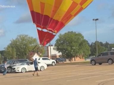WATCH:  Low-flying hot air balloon slams into car in East Texas